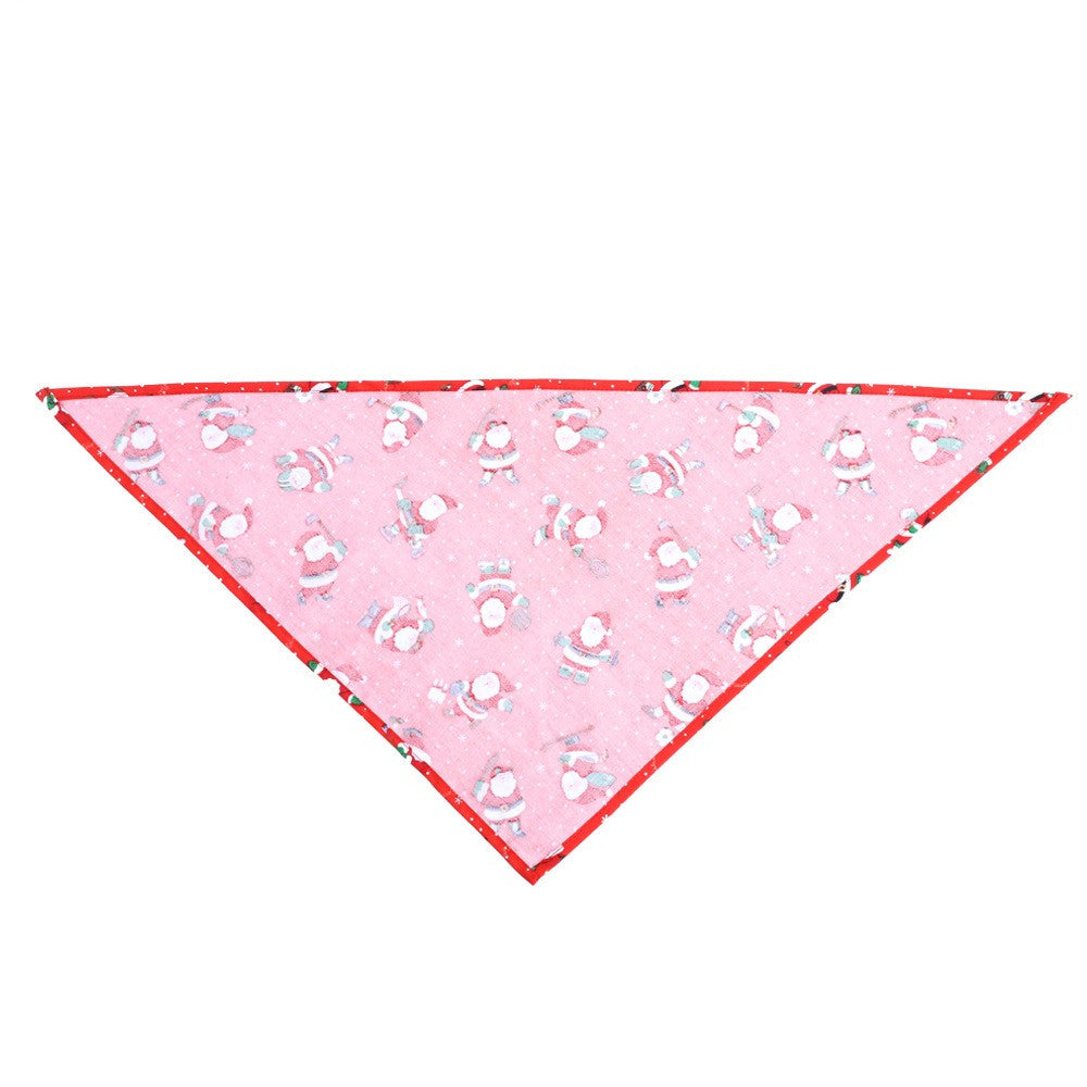 New Santa Claus pet triangle scarf