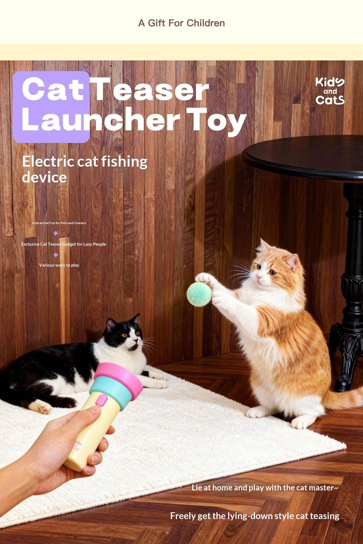 Electric Cat Teaser With One-button Launch