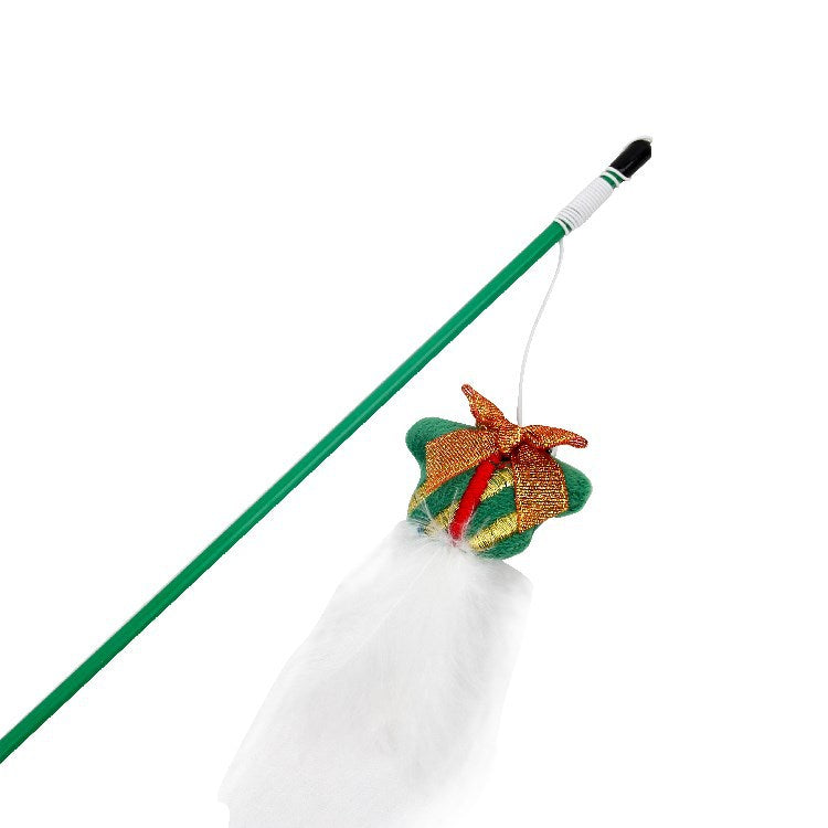 Plastic Old Man Reindeer Funny Cat Stick
