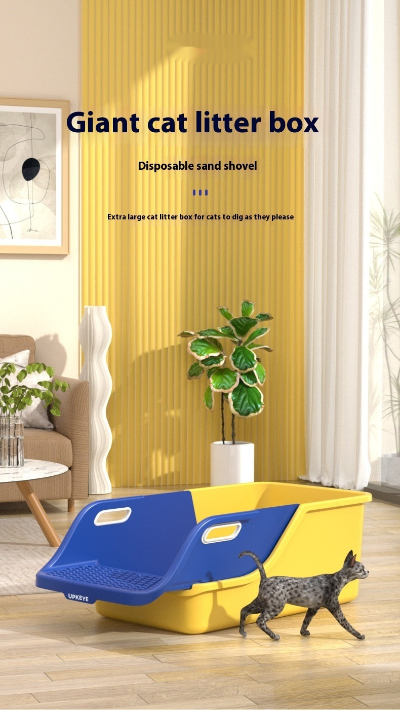 Semi Enclosed Integrated High Splash Proof Cat Litter Box