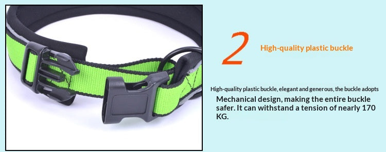 Personalized Embroidered Soft Dog Collar With Anti-Lost Feature
