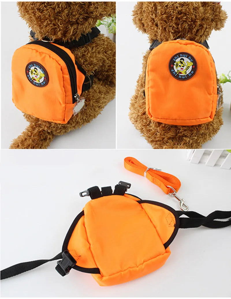 Pet traction from backpack