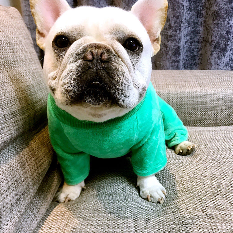 Pure cotton warm dog four-legged clothes