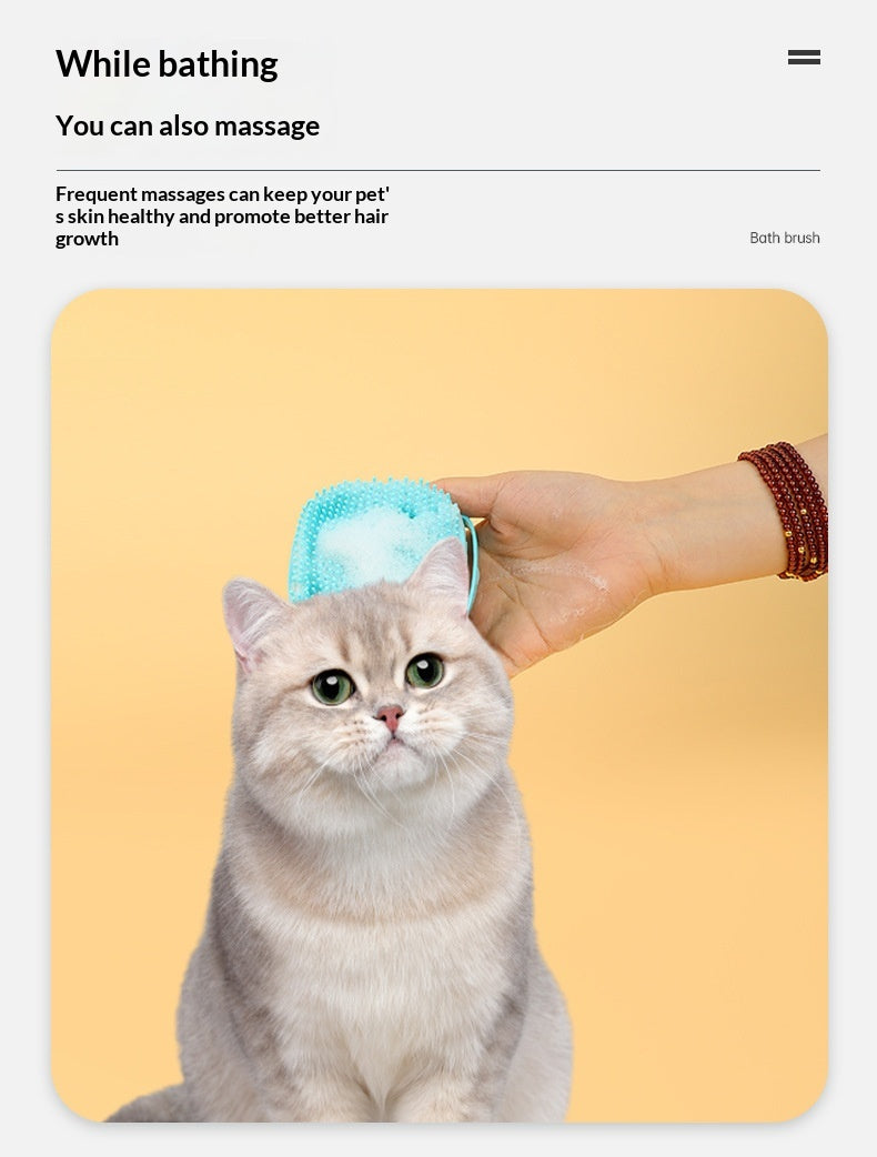 Dog Bathing Brush Soft Foaming Massage Brush For Cats