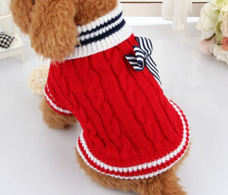 Dog Clothes Teddy Law Fighting Sweater Autumn And Winter Clothes Pug Knit Sweater