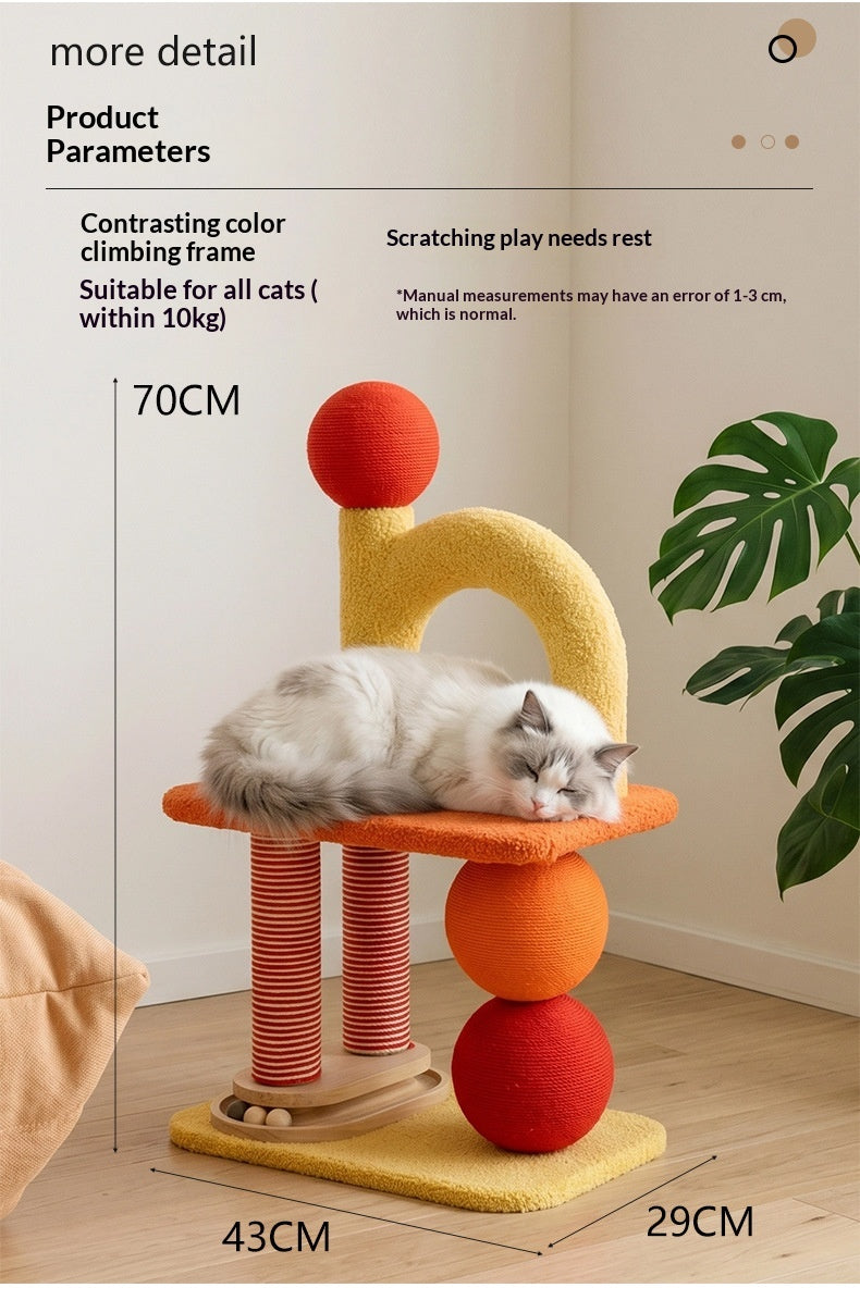 Cat Tree, Cat Bed, Scratching Post Integrated Frame, Cat Scratching Post, Cat Frame, Cat Toy, Pet Supplies, Small Cat Tree