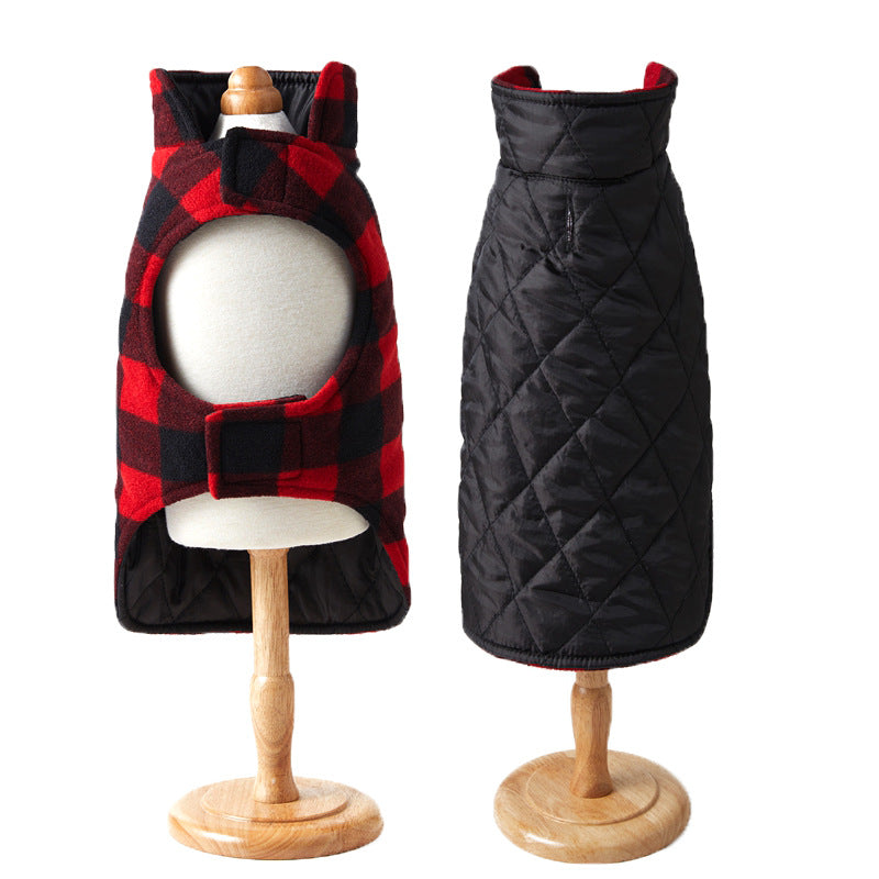 Pet Thick Checks Double-sided Vest Clothes