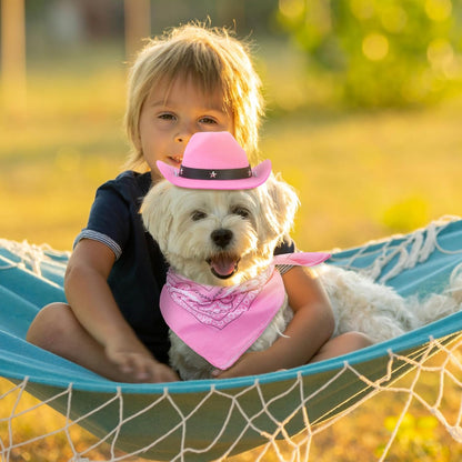 Cat Cowboy Costume Cat Cowboy Hat and Bandana Set Cat Halloween Costumes Cowboy Cat Pet Costume Funny Halloween...