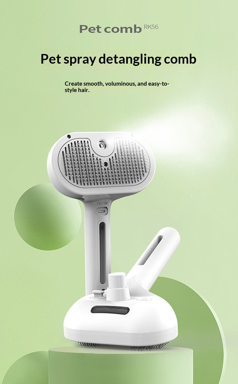 Pet Spray Comb Pin Brush Cat Grooming Comb For Removing Fur And Detangling Knots