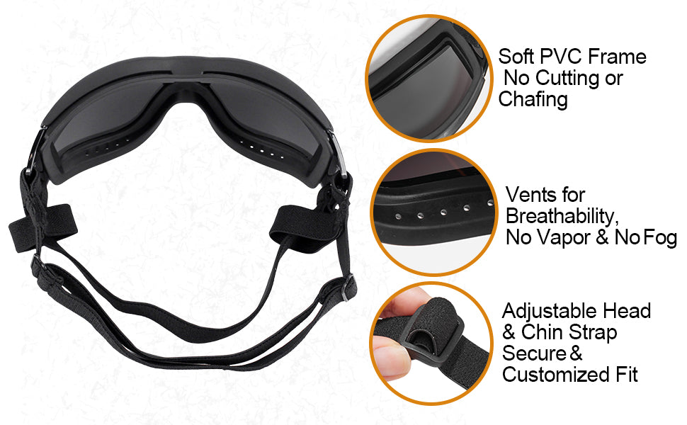 Stylish Windproof Dog Sunglasses Handsome Pet Goggles For Large  Medium Breeds With Sun Protection Anti Fog & Adjustable Strap For Driving Swimming Surfing