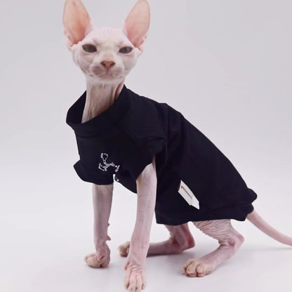 Pure Cotton Sphynx Hairless Cat Stylish Thin Vest Base Layer