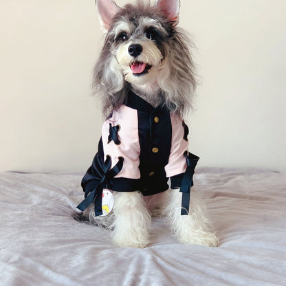 Dog Jacket Autumn Cat Satin Baseball Uniform British Short Kitten Cat Clothes