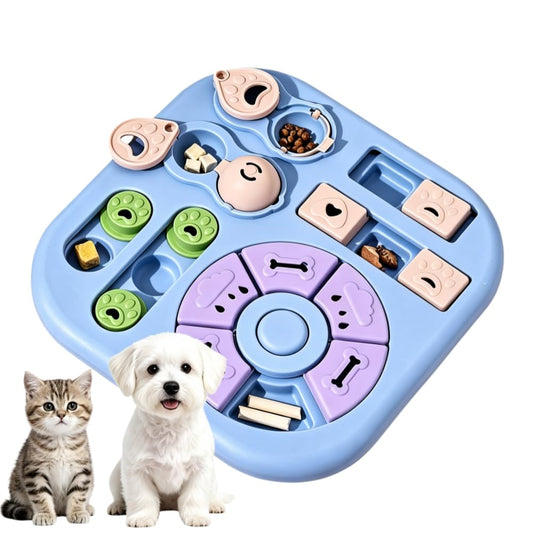 Interactive Cat Puzzle Toy, Maze Slow Feeder, Cat Treat Puzzle, ABS and PP Plastic, Non-Slip Rubber Feet, Top-Rack...
