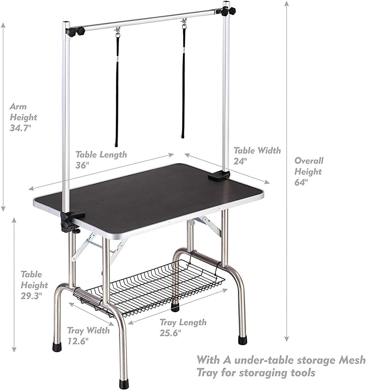 Portable Professional Dog Pet Grooming Table Adjustable Heavy Duty