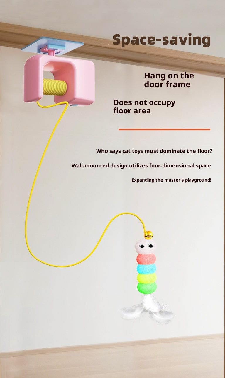 Caterpillar And Flying Bird Suitable For Self-playing Pet Chasing Toys Interactive Cat Toys For Indoor Cats Hanging Automatic