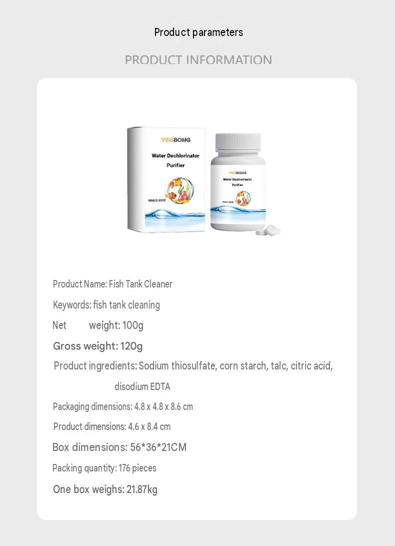 Yegbong Fish Tank Cleaner Daily Household Cleaning Agent For Clear And Clean Water In Fish Tanks