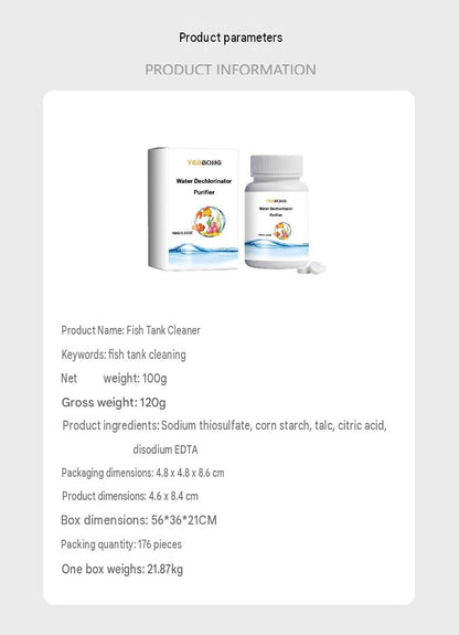 Yegbong Fish Tank Cleaner Daily Household Cleaning Agent For Clear And Clean Water In Fish Tanks