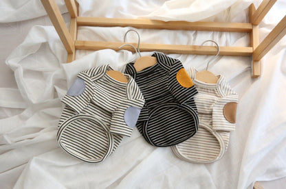 Striped Base-Layer Hoodie For Small Dogs