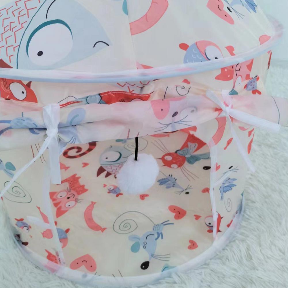 Cat Play Tunnel Folding Interactive Bunny Tent Tunnel Foldable Cat Tent Tubes Portable Indoor Outdoor Kennel Cat Tunnel Tube Toy