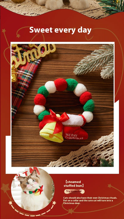 Pets Christmas Collar Decoration Stretch Ornament Pet Products