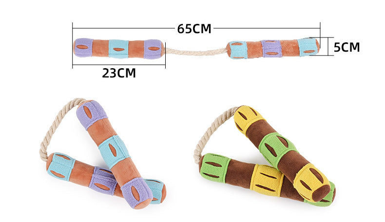 Pet Snuffle Toys Dog Sniffing Toy Slow Feeding Mat Nunchaku Puppy Playing Washable Interactive Puzzle Pet Playing Sounding Pad