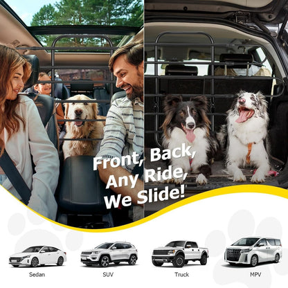 Dog Car Barrier,Easy To Assemble And Install Dog Car Barriers Fits Well In Various Vehicles Adjustable With Seat Movements Recycled Materials