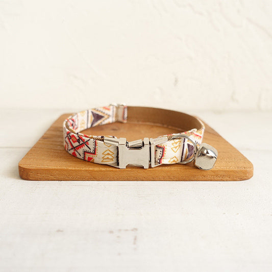 MUTTCO brown ethnic adjustable pet collar