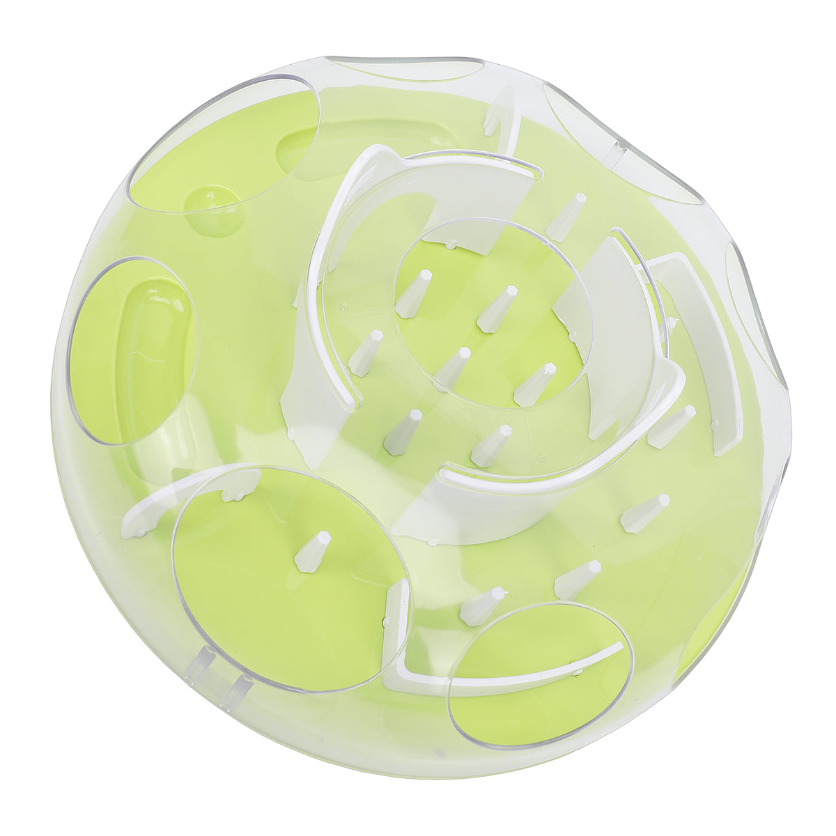 Interactive Cat Puzzle Feeder Funny Cat Puzzle Food Dispenser Enrichment Toy For Pets Play And Exercise Green
