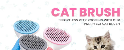 Cat Brush with Release Button Say Goodbye to Loose Fur and Tangles Cat Brushes for Indoor Cats Pet Hair Removal Tool...
