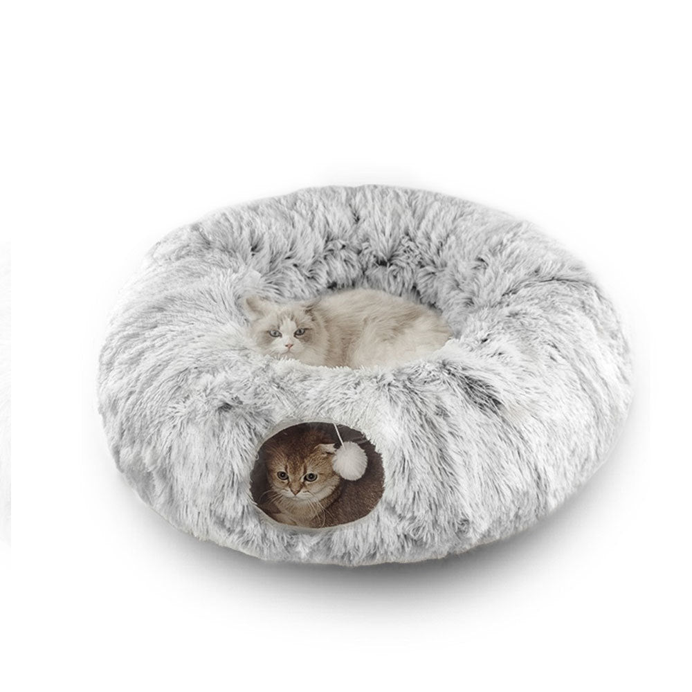 Plush Cat Bed, Cat Tunnel, Winter Warm Creative Pet Bed, Foldable Cat Passage, Dog Bed
