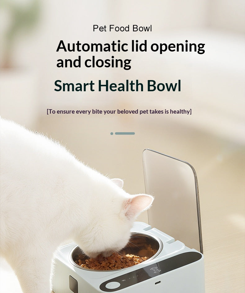 Smart Cat Bowl With Automatic Lid Opening For Pet Dogs