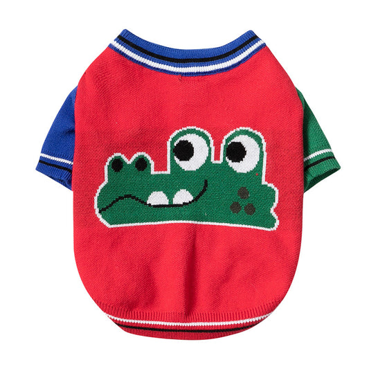 Dog Clothes Autumn And Winter New Red Sweater Pet Clothes