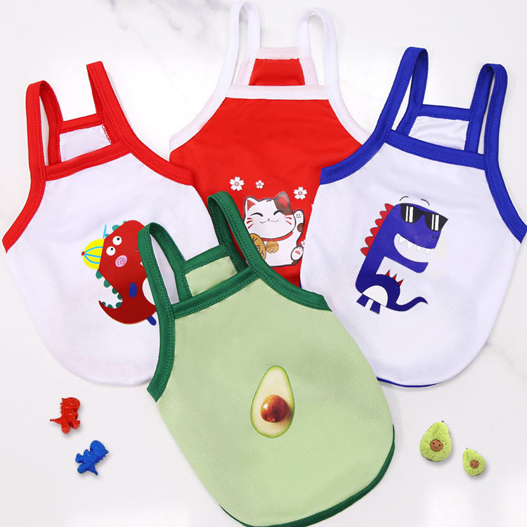 Pet Avocado Camisole Mesh Breathable Clothes
