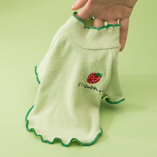 Breathable Strawberry Knitwear For Dogs And Pet Undercoat