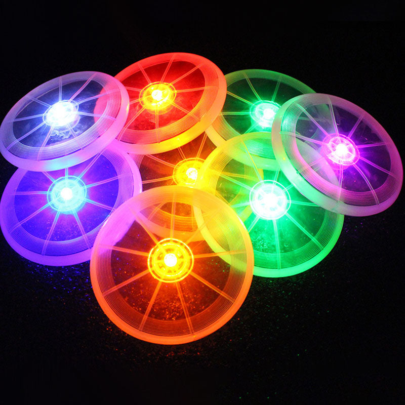 Funny Outdoor Toy Boomerangs Flying Saucer Helicopter Spin Disk Flight LED Toys