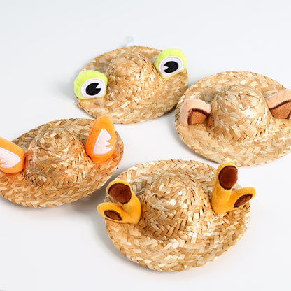 Pet Summer Sunscreen Cute Frog Fox Antler Ear Hat