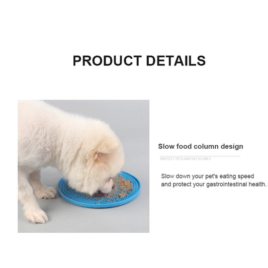 Silicone Pet Bowl Dog Licking Mat Slow Food Anti-Choke Bowl Anti-push Anti-overturning Silicone Dog Bowl