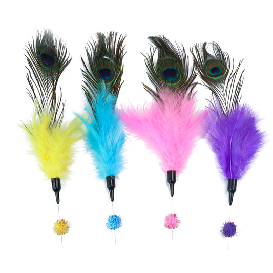 Funny Cat Stick Bite-Resistant Feather Long Rod Funny Cat Stick