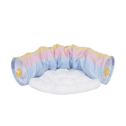 Rainbow Cat Tunnel Toy With Removable Washable Cushion