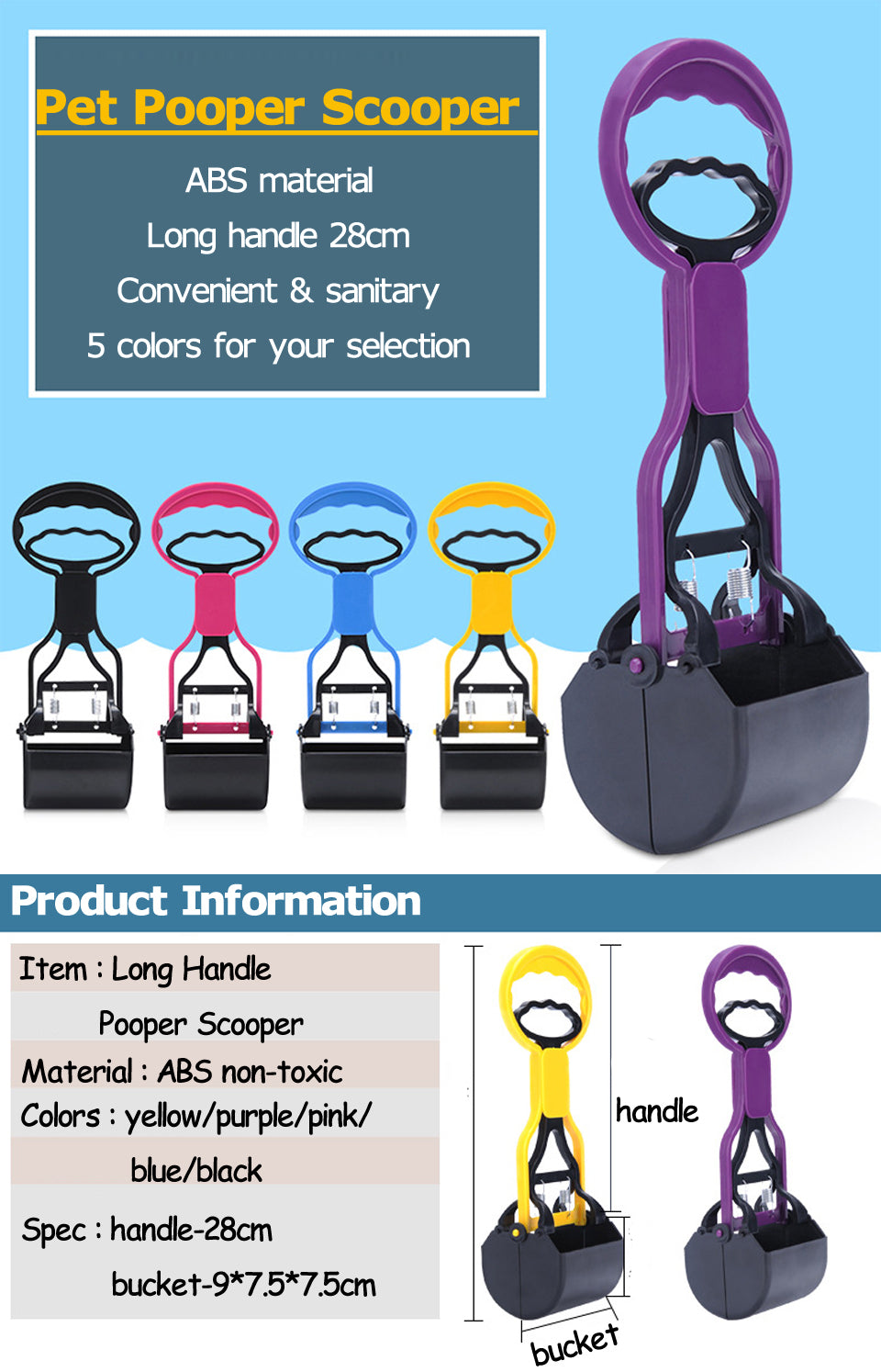 Portable Plastic Clip For Pet Cleaning Supplies