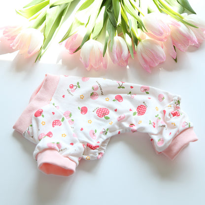 Cartoon Cotton Four-legged Pajamas Multicolor Dog Pet Clothes Cat Four-legged Pants