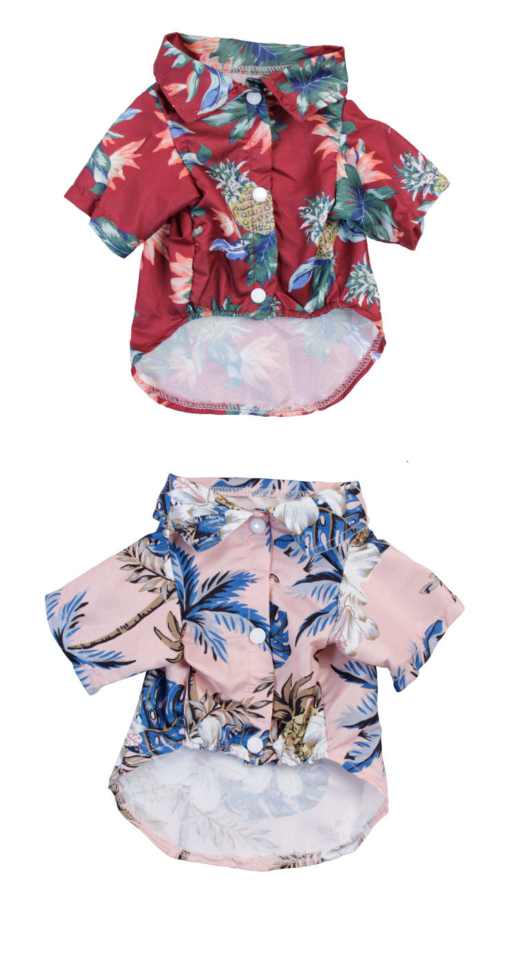 Hawaii Pet Summer Clothes Summer Fashion Dog Clothes Variety Of Multicolor Custom Dog Clothes Summer