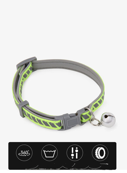 Pet Collars Reflective Plastic Buckle Outdoor Pet-Walking Cat Collars Dog Collars