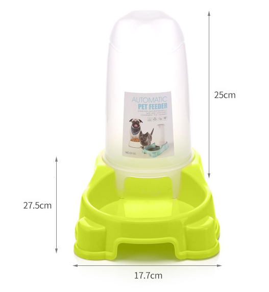 Pet Automatic Food Water Dispenser Puppy Kitten Feeder Bowl Dog Drinker Feeding Dish