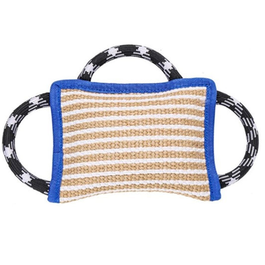 Dog Training Coarse Linen Tear-resistant 3 Handle Bite Pillow