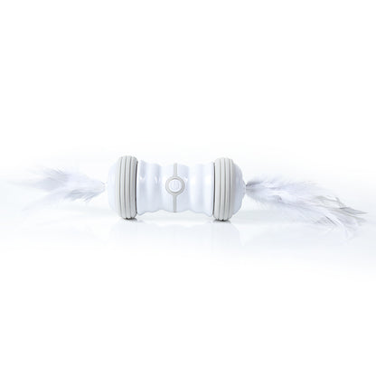 New Electric Cat Toy Led Flashing Pet Toy Usb Charging Rolling Ball Feather Funny Cat Stick