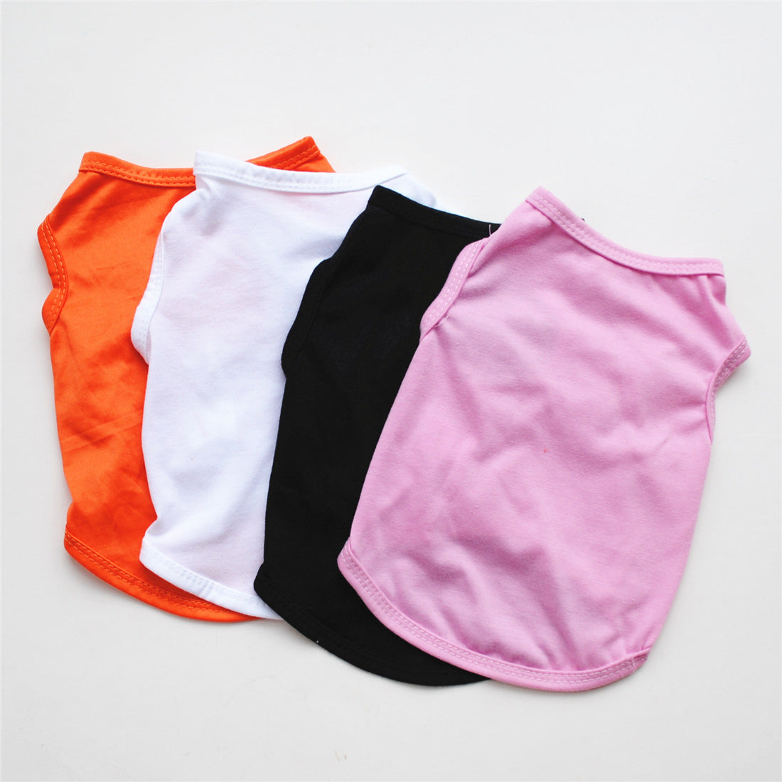Pet Supplies Solid Color Dog Vest T Thin White Edition