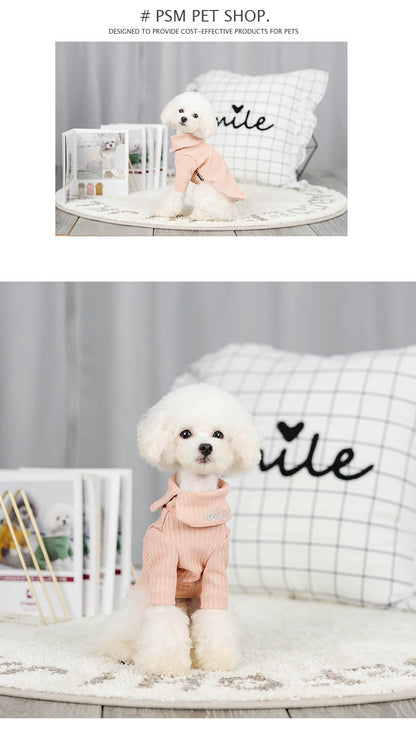 Dog clothes autumn and winter cotton bottoming shirt to keep warm Teddy clothes small dog Bomei cat pet