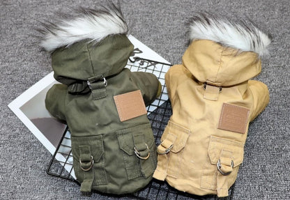 Double-layer plus fleece pet clothes