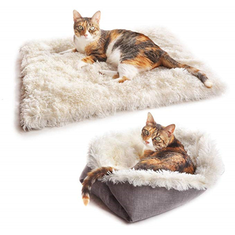 2-in-1 Convertible Pet Mattress - Nest & Flat Mat Bed